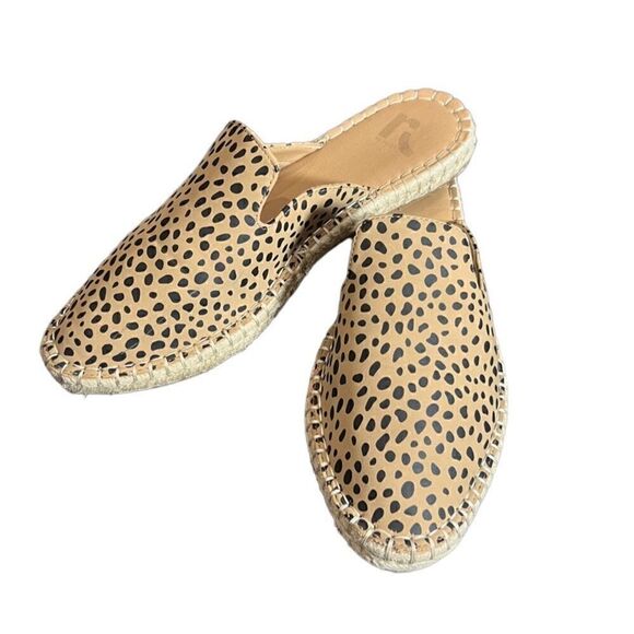 Report animal print slip on shoes mules tan black size 8 - Picture 5 of 11